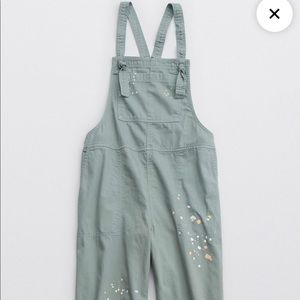 Aerie Green Overalls